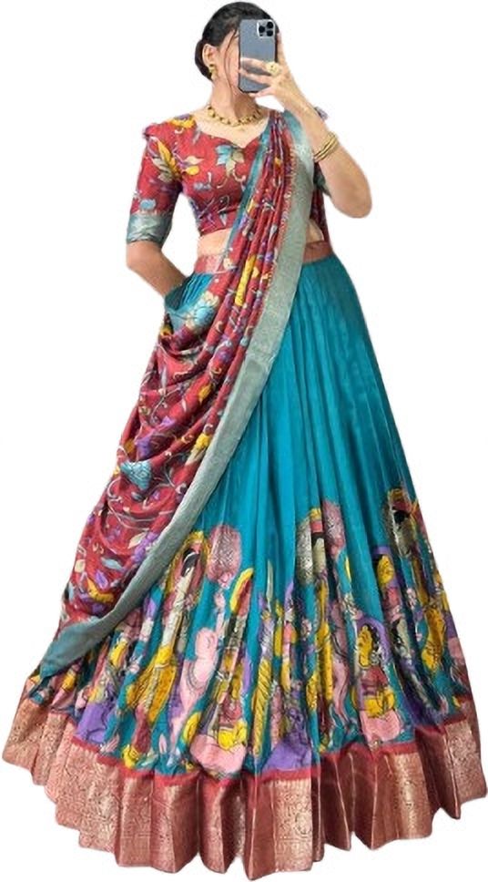 shikshapatri Floral Print Semi Stitched Lehenga Choli-picture-33