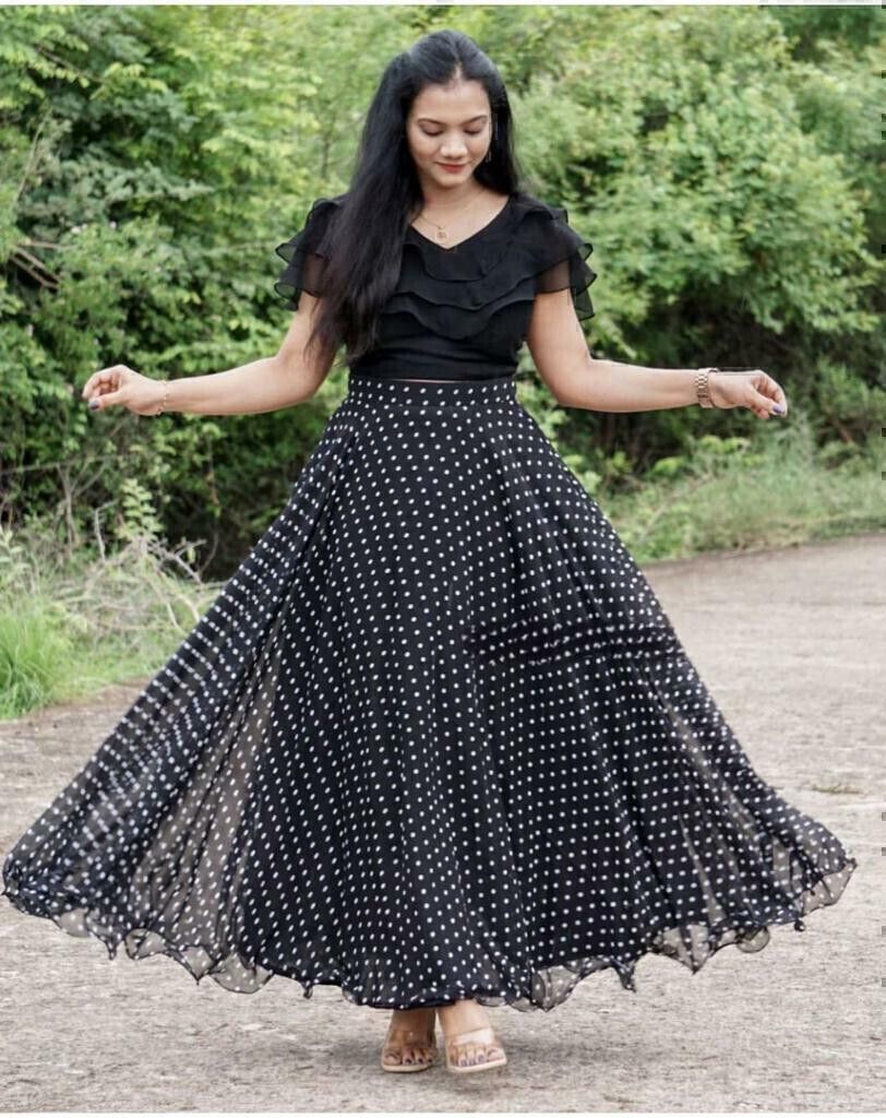 nihant enterprise Colorblock Stitched Lehenga & Crop Top-picture-22