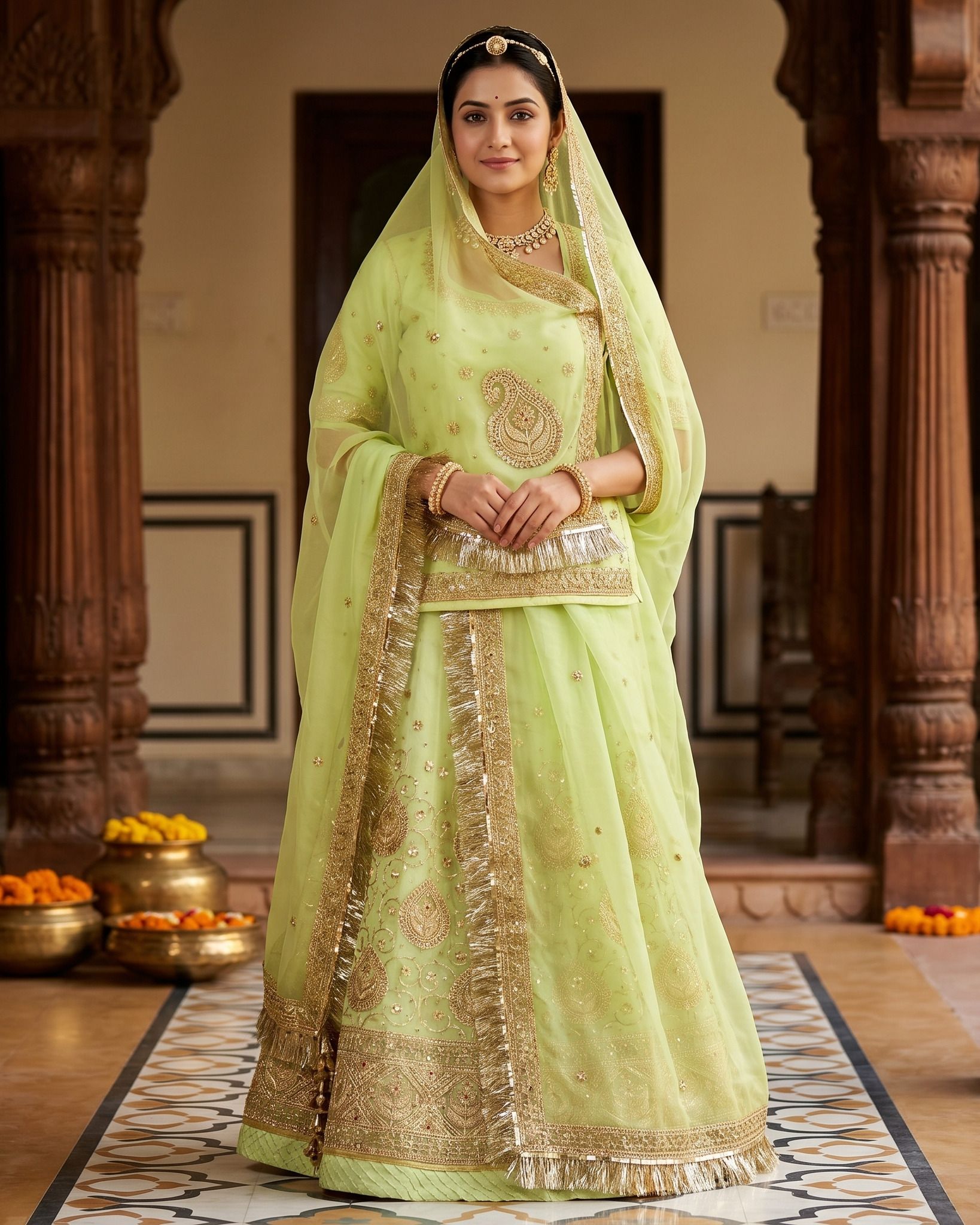 mantushti Embroidered Semi Stitched Rajputi Poshak-picture-15