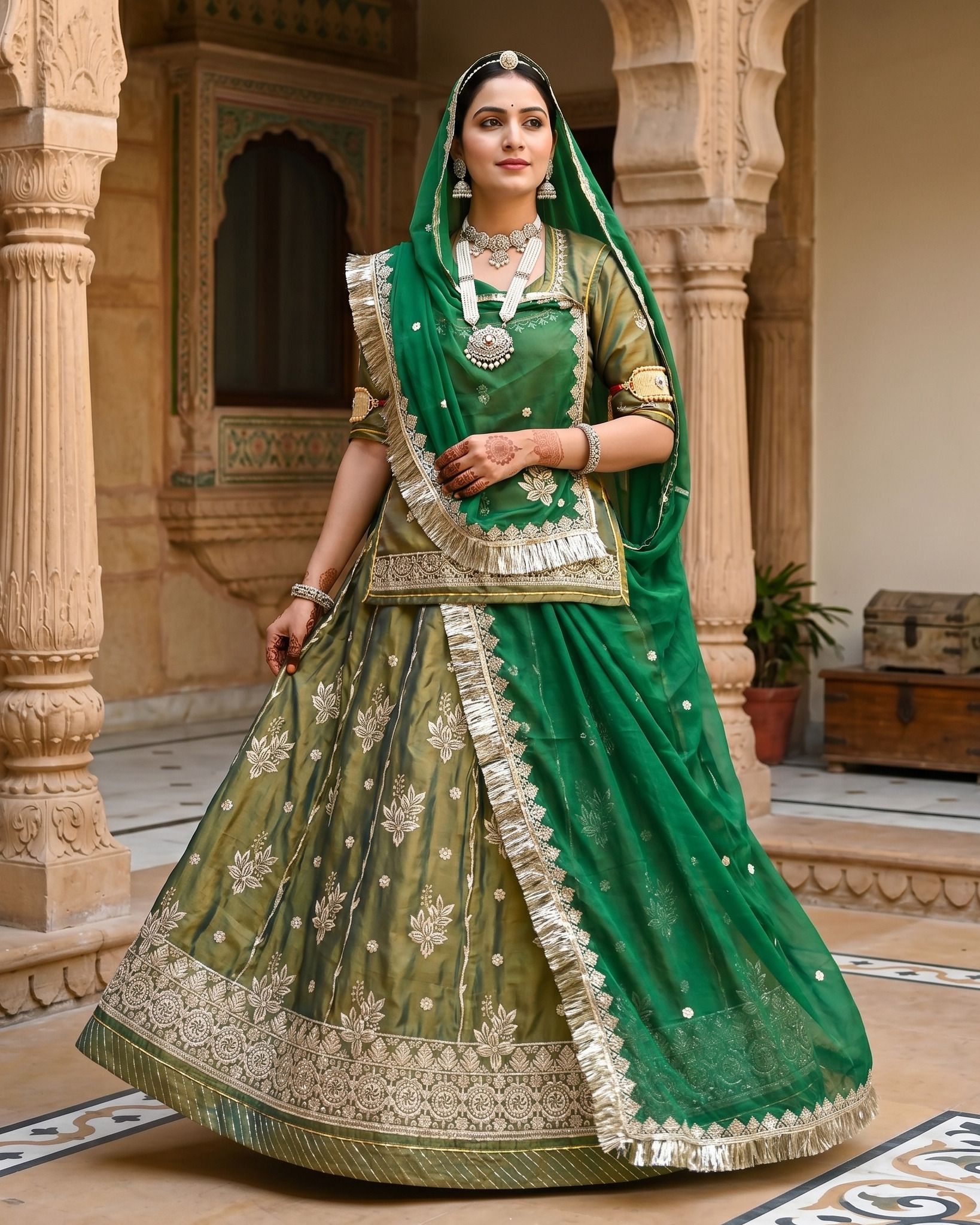 mantushti Embroidered Semi Stitched Rajputi Poshak-picture-47