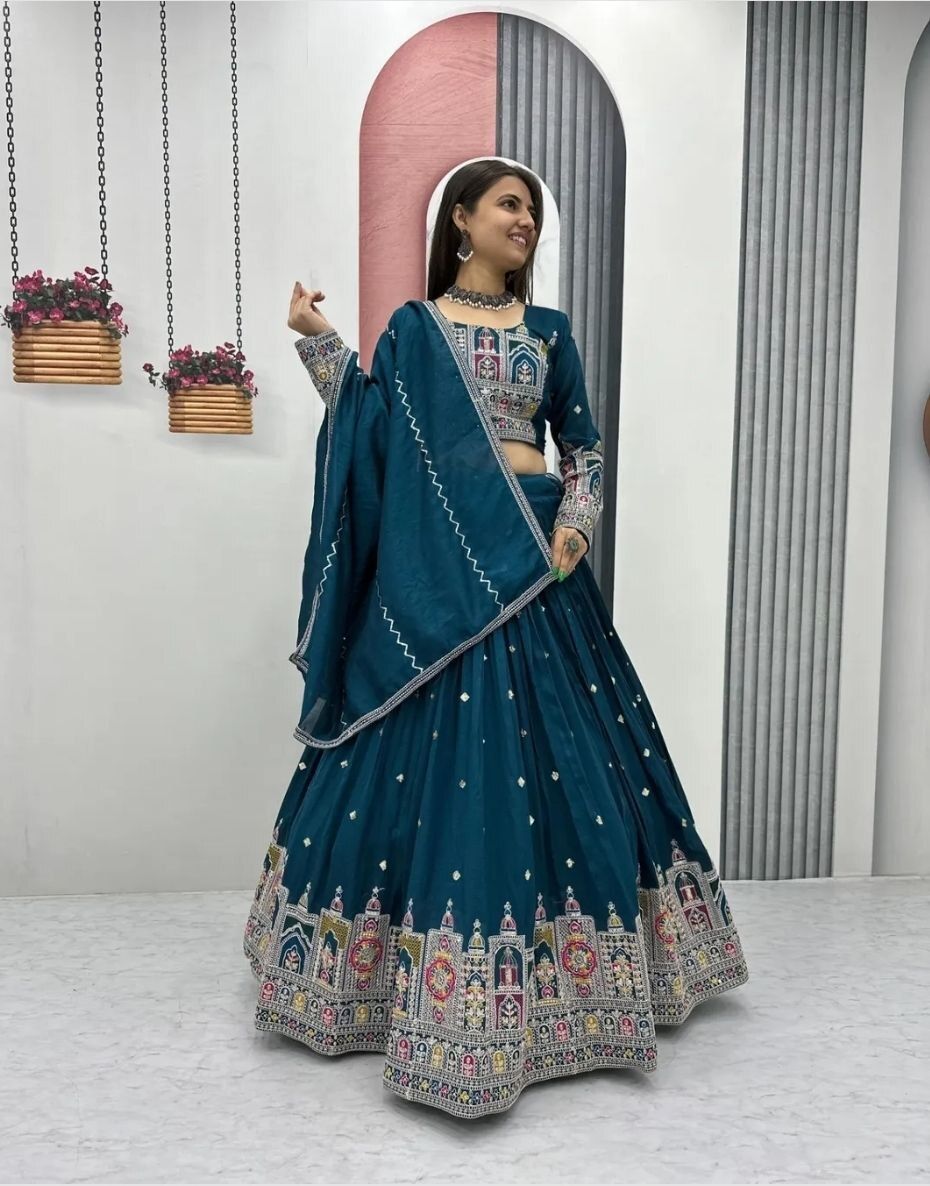 pedr trends Embroidered Semi Stitched Lehenga Choli-picture-12
