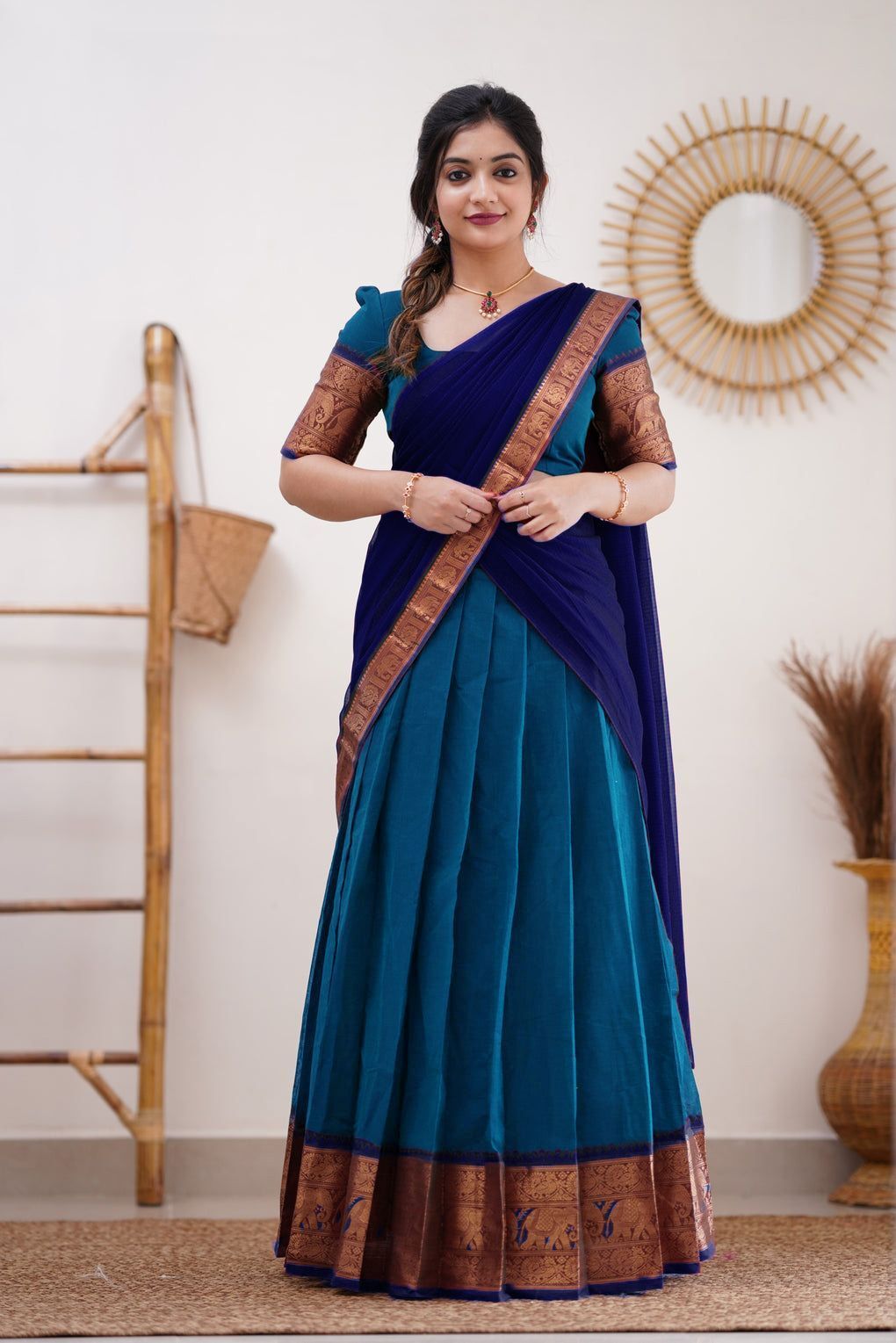 Solid Semi Stitched Lehenga Choli-image-23