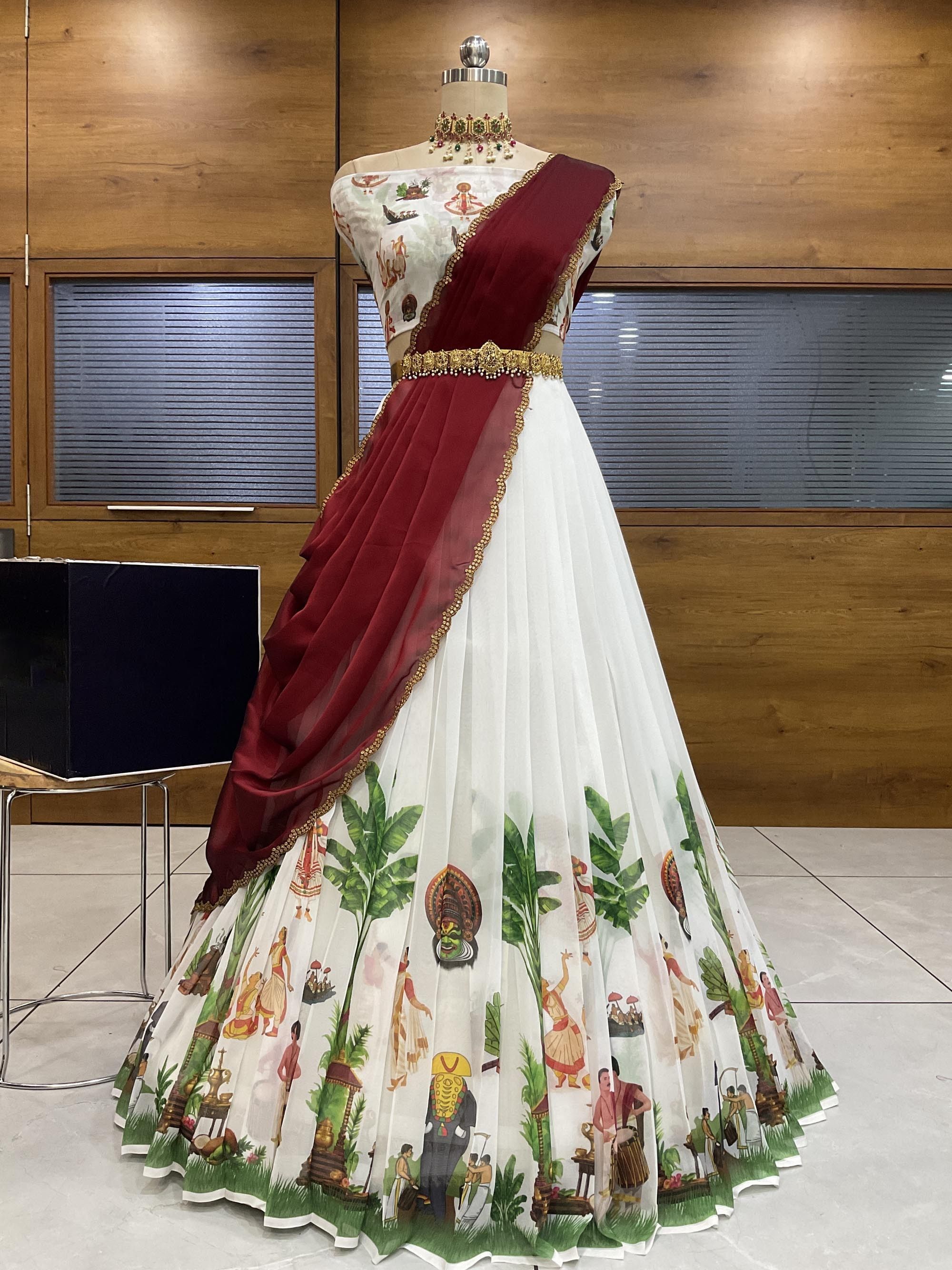 pinkbindi Printed Semi Stitched Lehenga Choli-picture-3