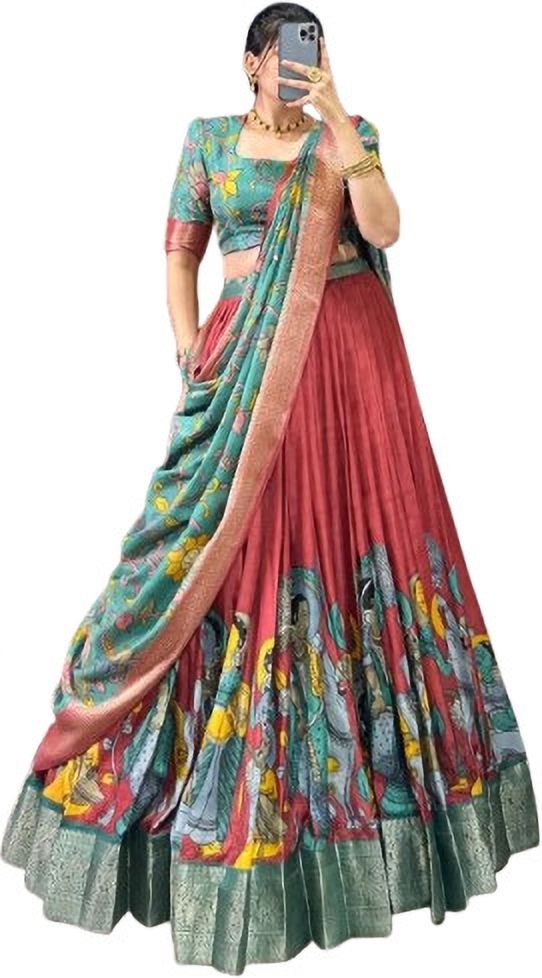 shikshapatri Floral Print Semi Stitched Lehenga Choli-picture-48