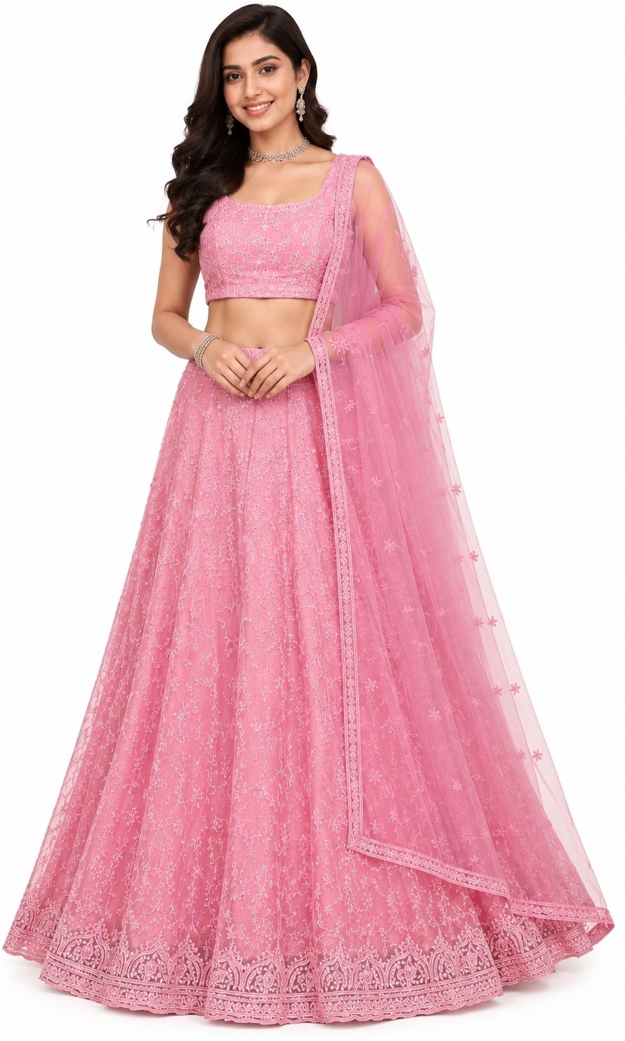 simthy Embroidered Semi Stitched Lehenga Choli-picture-16