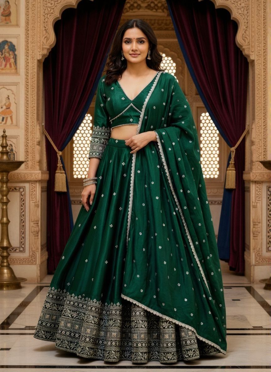 kedar fab Embroidered Semi Stitched Lehenga Choli-picture-16