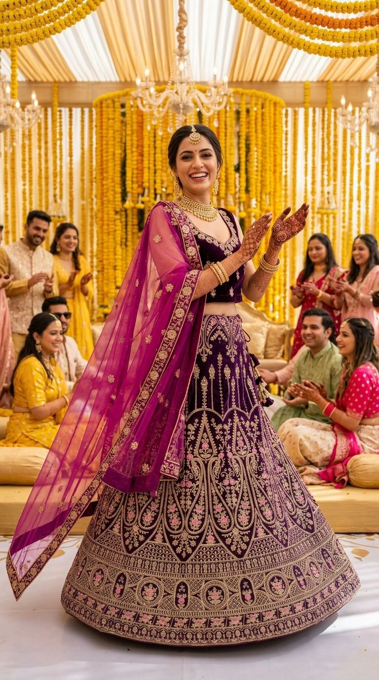 g2j brothers Embroidered Semi Stitched Lehenga & Crop Top-picture-26