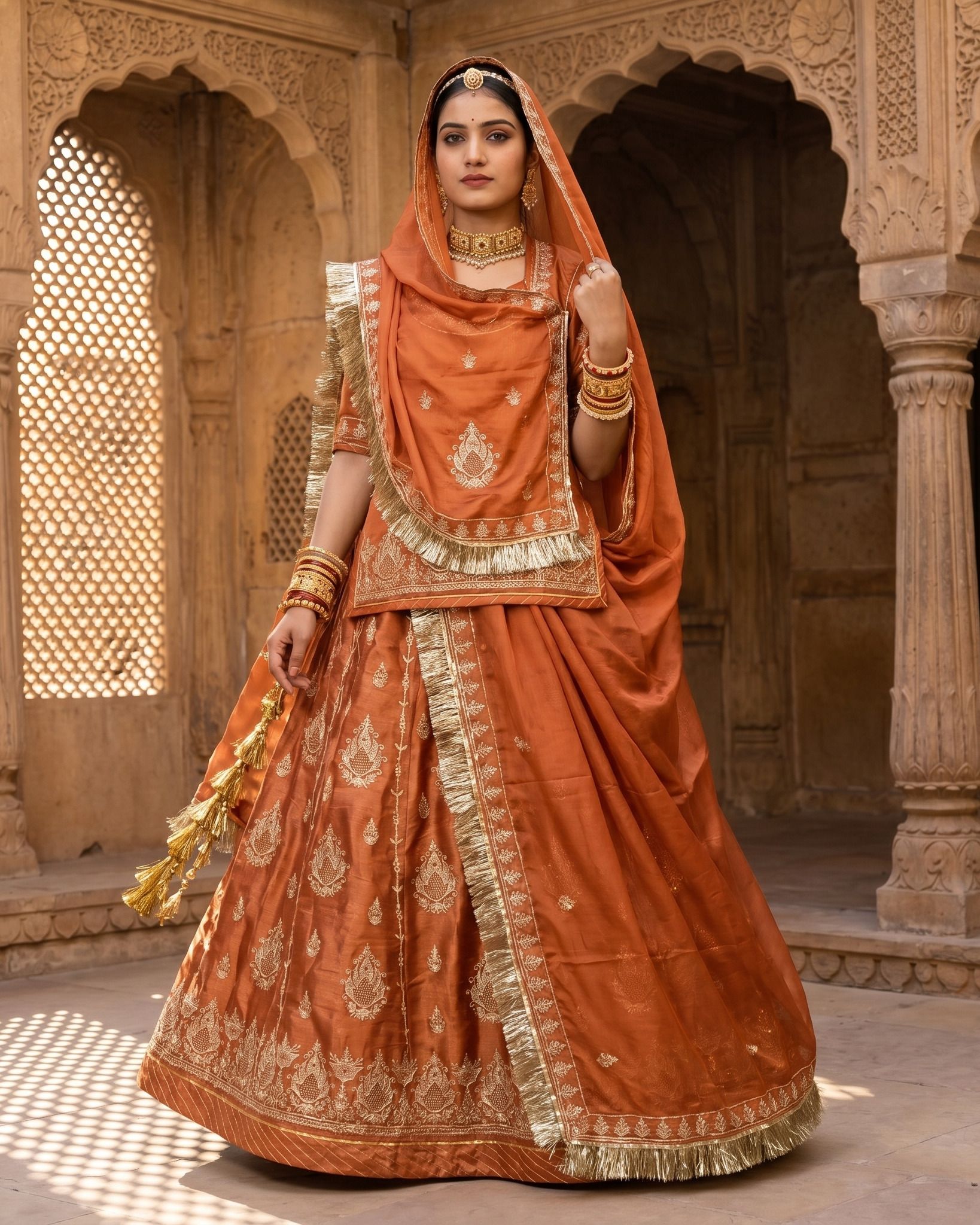 mantushti Embroidered Semi Stitched Rajputi Poshak-picture-42