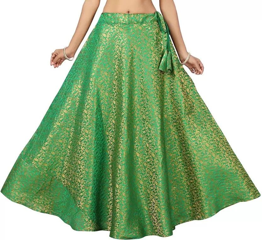 Self Design Semi Stitched Lehenga Skirt-image-48