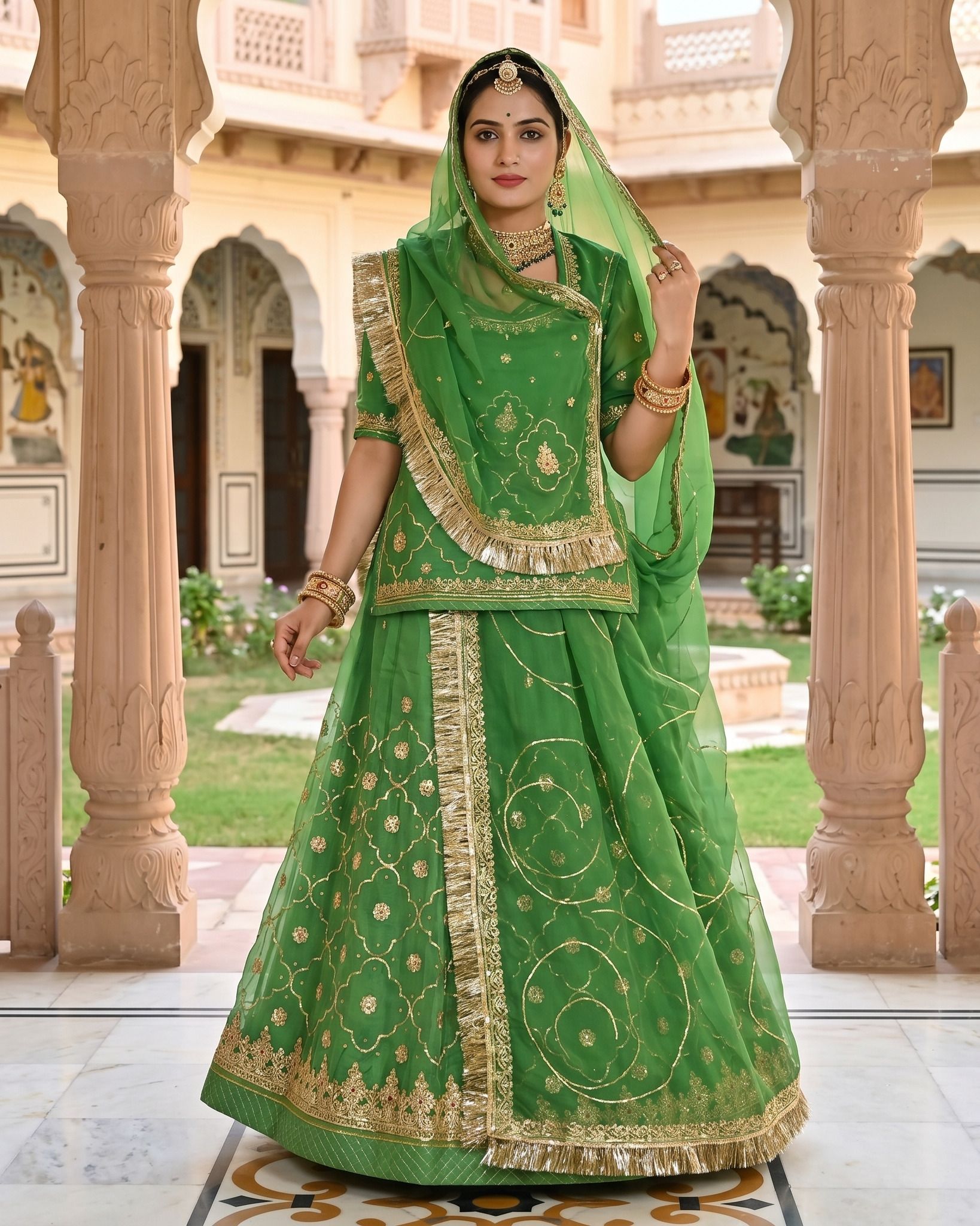 mantushti Embroidered Semi Stitched Rajputi Poshak-picture-32