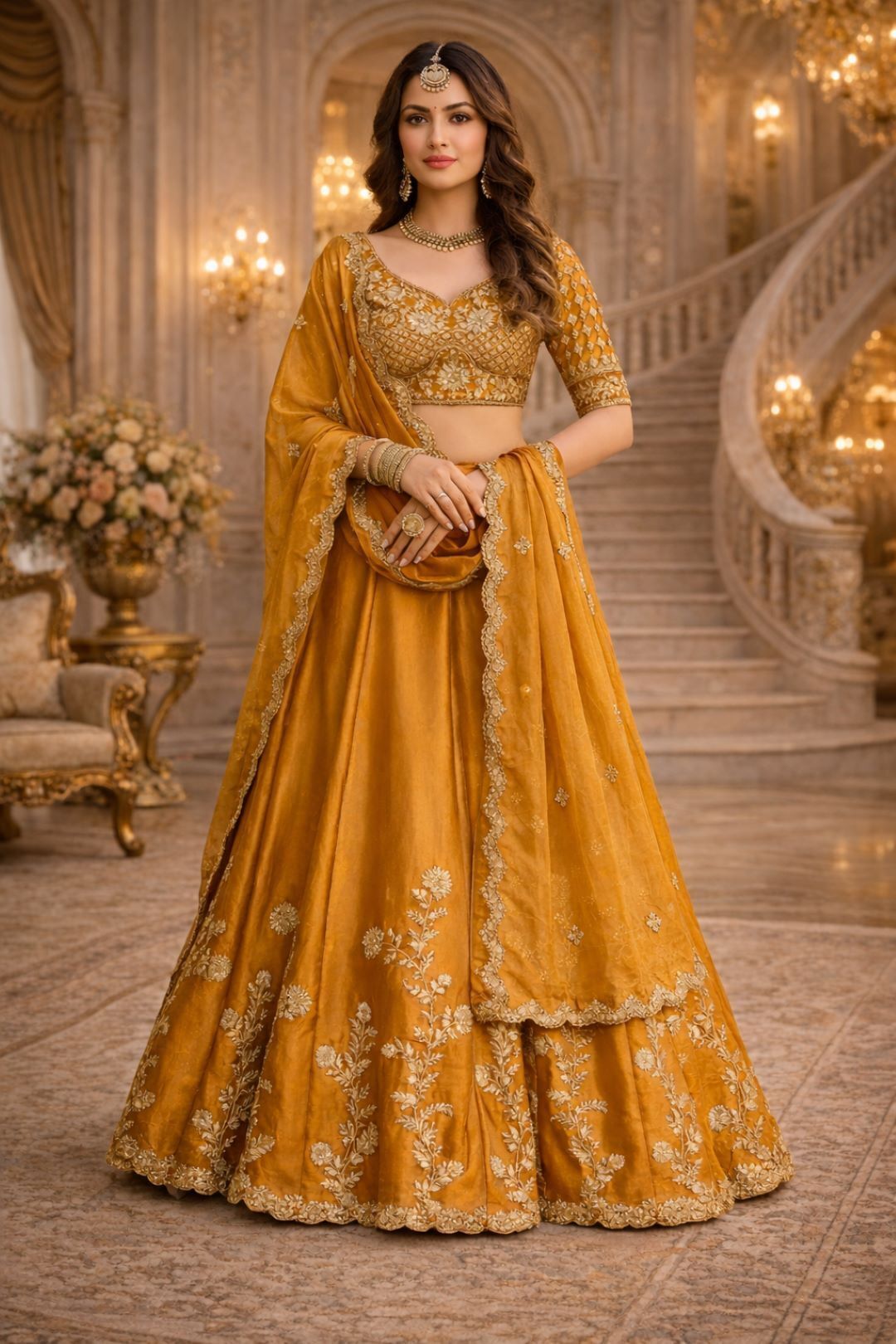 kesari nandan creation Embroidered Semi Stitched Lehenga Choli-picture-43