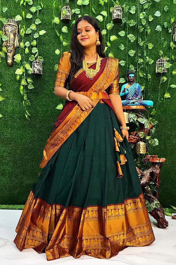 utsav fab Solid, Self Design Semi Stitched Lehenga Choli-picture-27