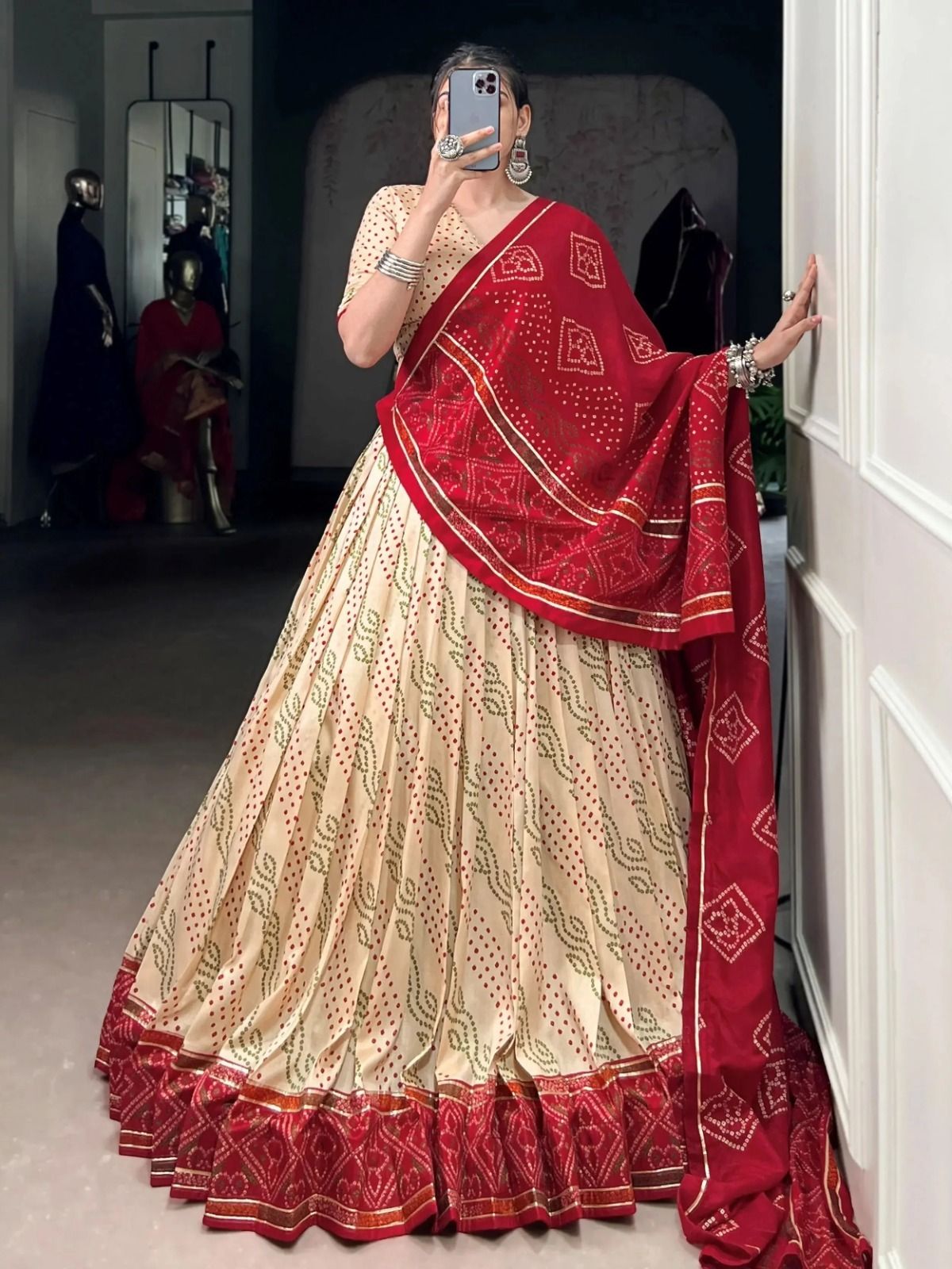 cynor enterprise Floral Print Semi Stitched Lehenga Choli-picture-33