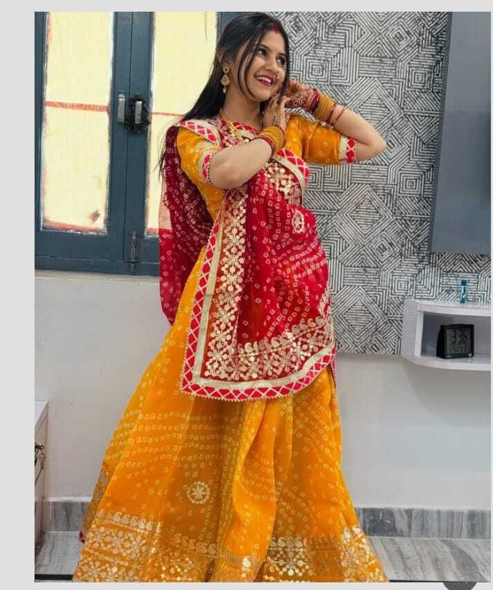 rd impex Bandhani Semi Stitched Lehenga Choli-picture-16