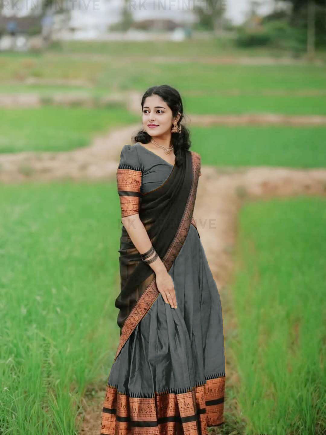 pavitraa sarees Solid Semi Stitched Lehenga Choli-picture-28