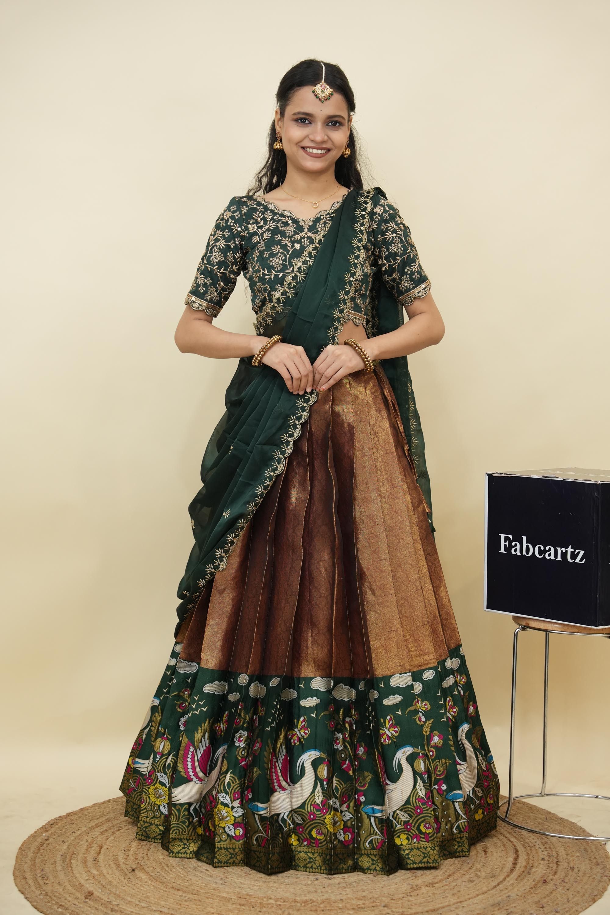 mr y Solid Semi Stitched Lehenga Choli-picture-11