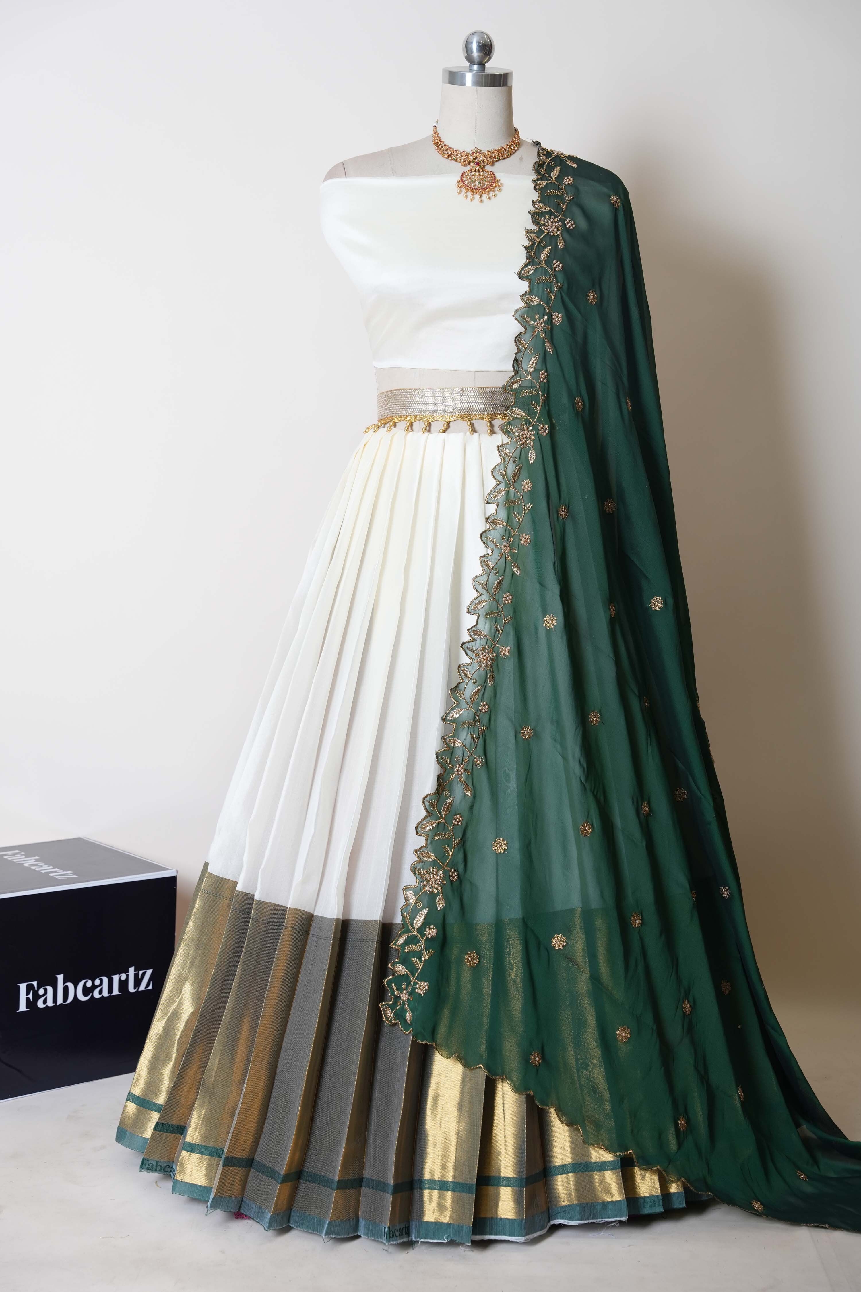 fabcartz Self Design Semi Stitched Lehenga Choli-picture-17