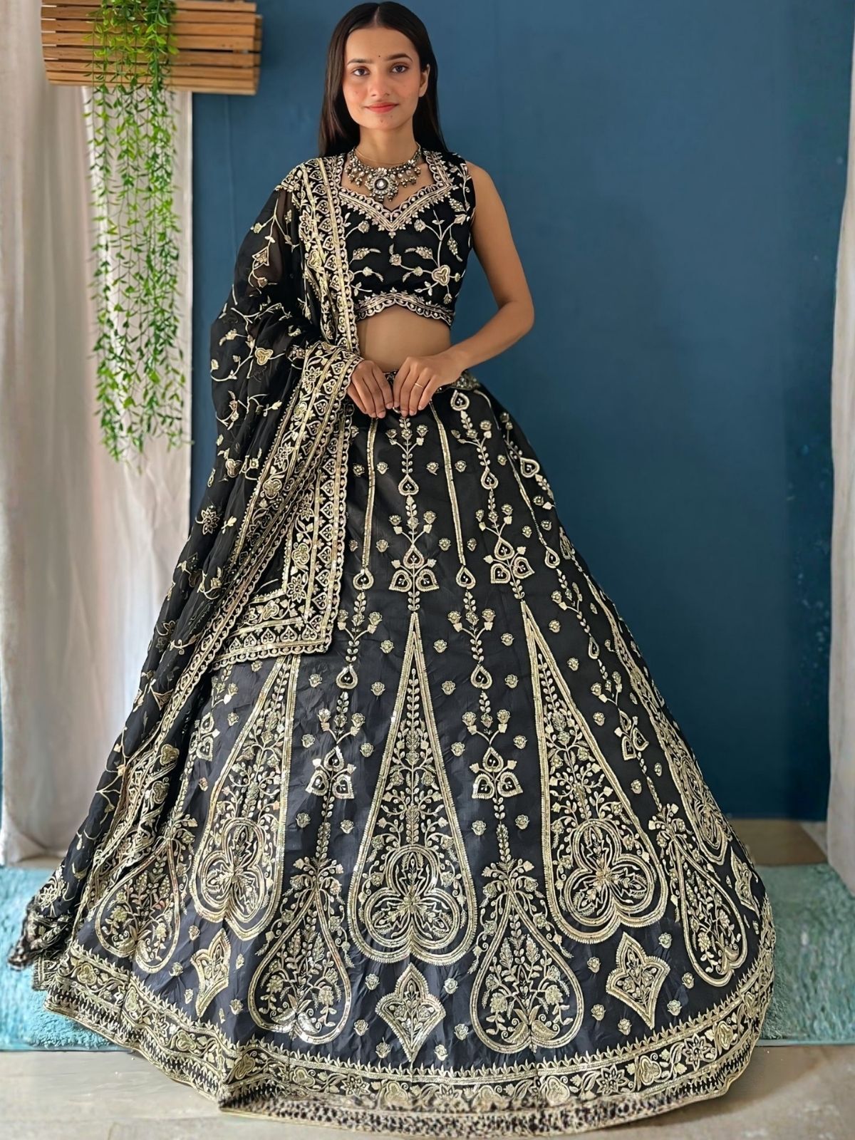 odette Embellished Semi Stitched Lehenga Choli-picture-48