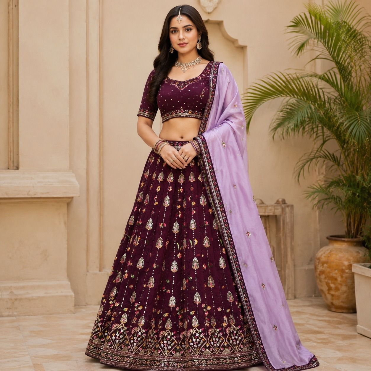 shreeji Embroidered Semi Stitched Lehenga Choli-picture-42