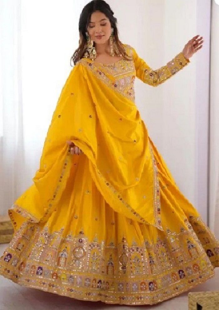 pedr trends Embroidered Semi Stitched Lehenga Choli-picture-23