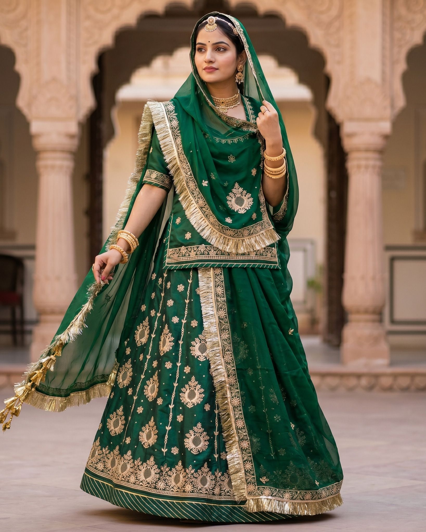 mantushti Embroidered Semi Stitched Rajputi Poshak-picture-29