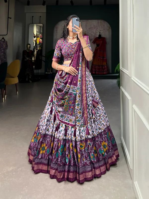 shikshapatri Floral Print Semi Stitched Lehenga Choli-picture-40