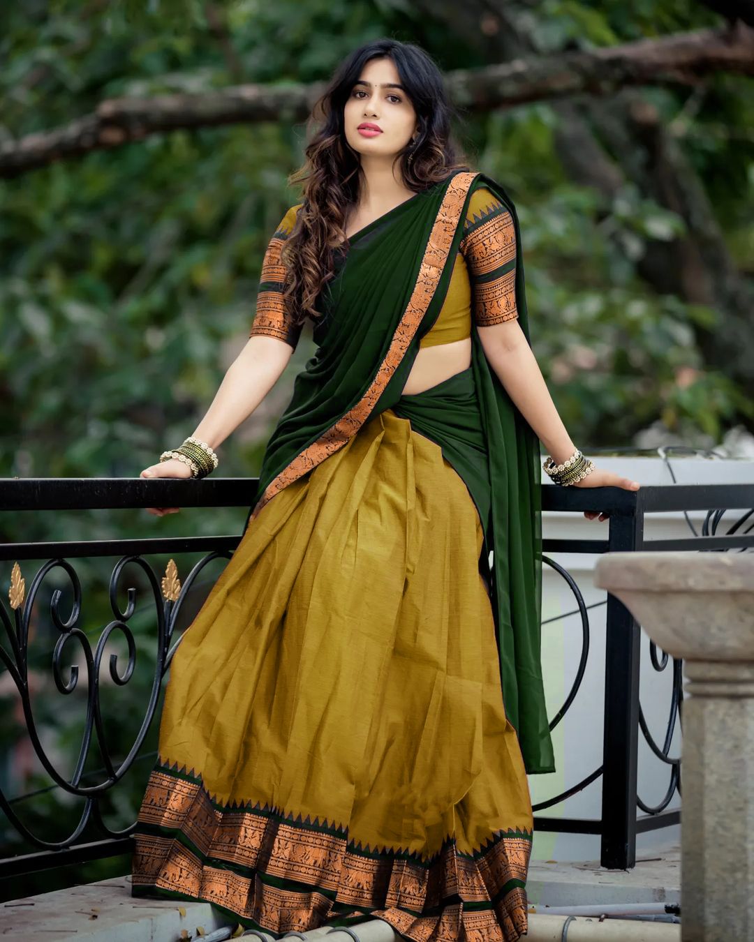 Solid Semi Stitched Lehenga Choli-image-26