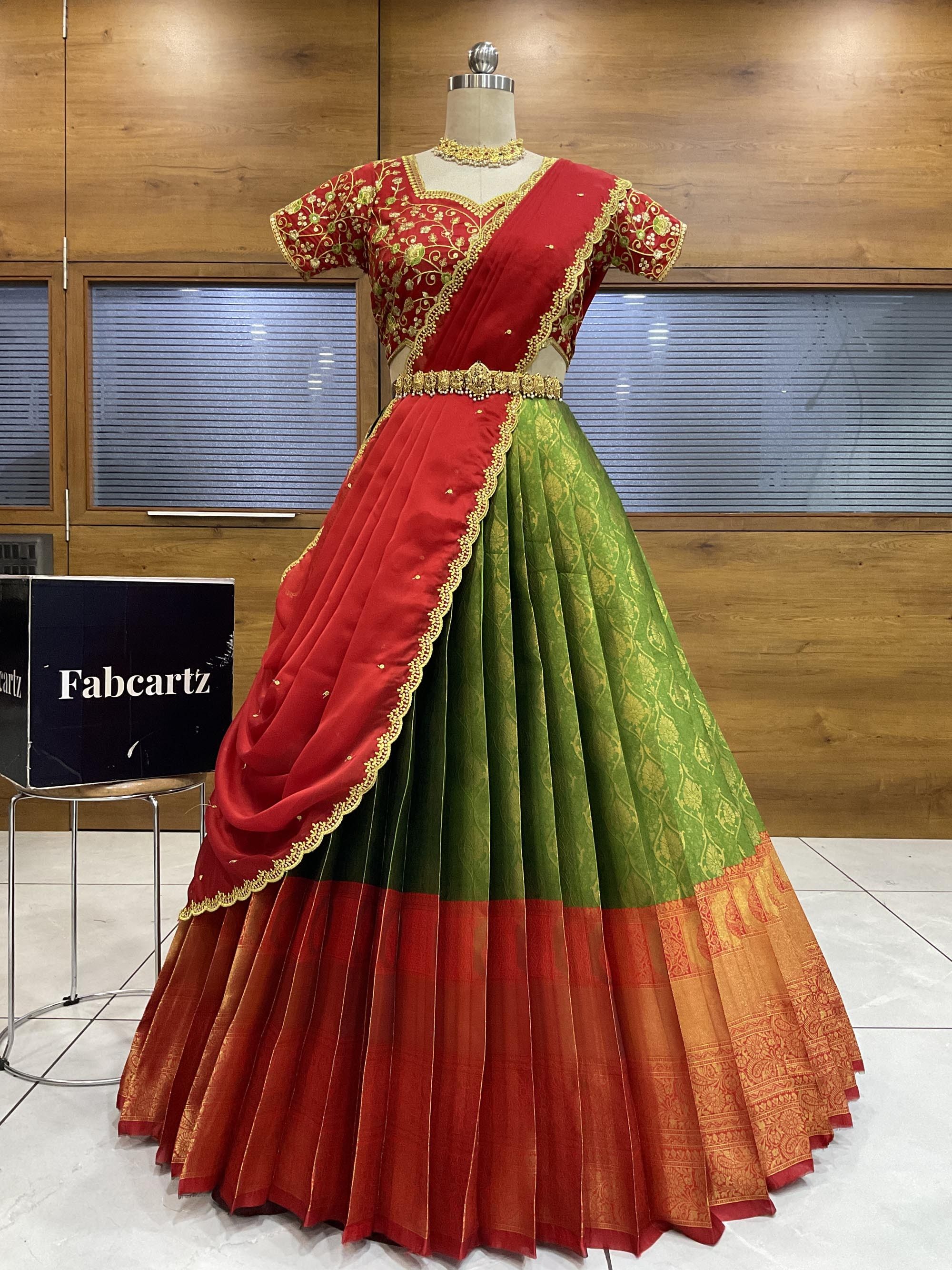 Solid Semi Stitched Lehenga Choli-image-38