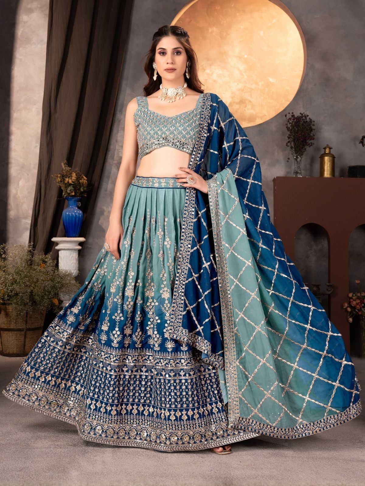 odette Embellished Semi Stitched Lehenga Choli-picture-22