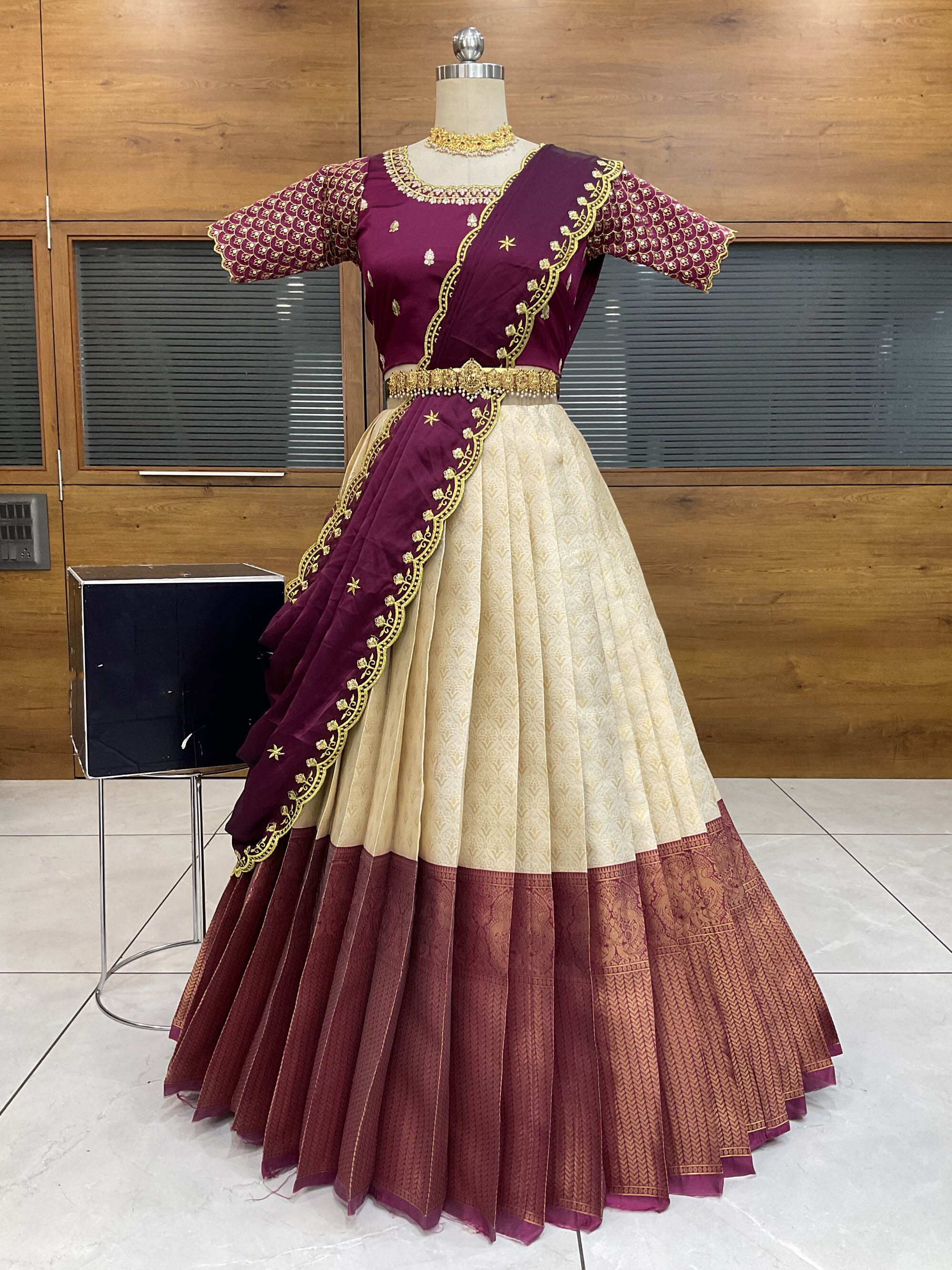 payu Self Design Semi Stitched Lehenga Choli-picture-18