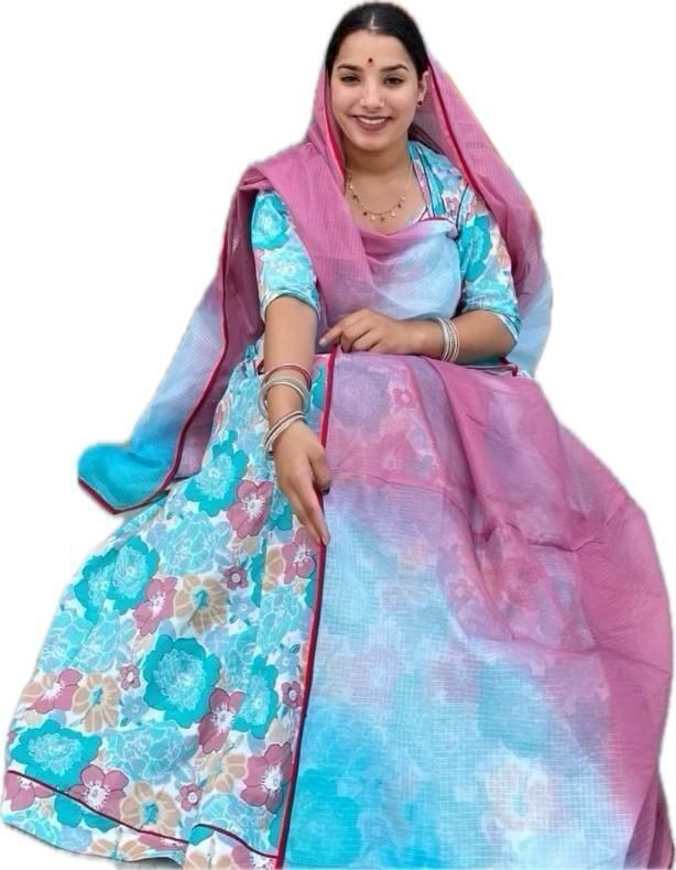Digital Print Semi Stitched Rajputi Poshak-image-46