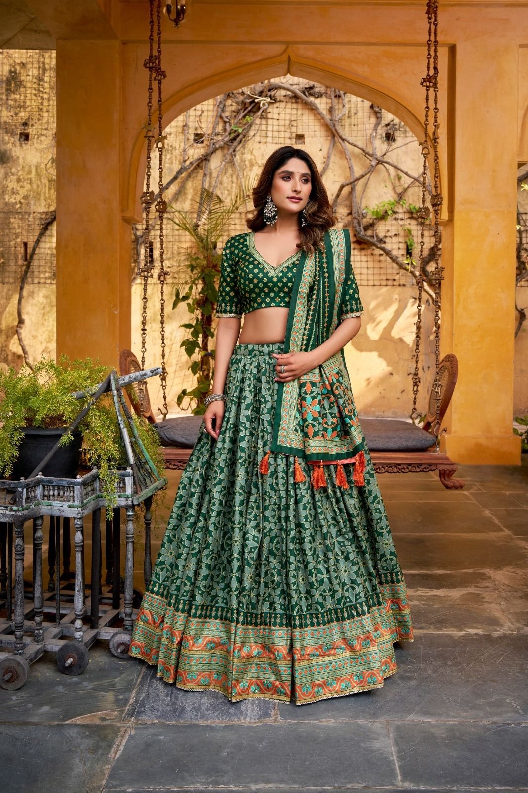 cynor enterprise Printed Semi Stitched Lehenga Choli-picture-18