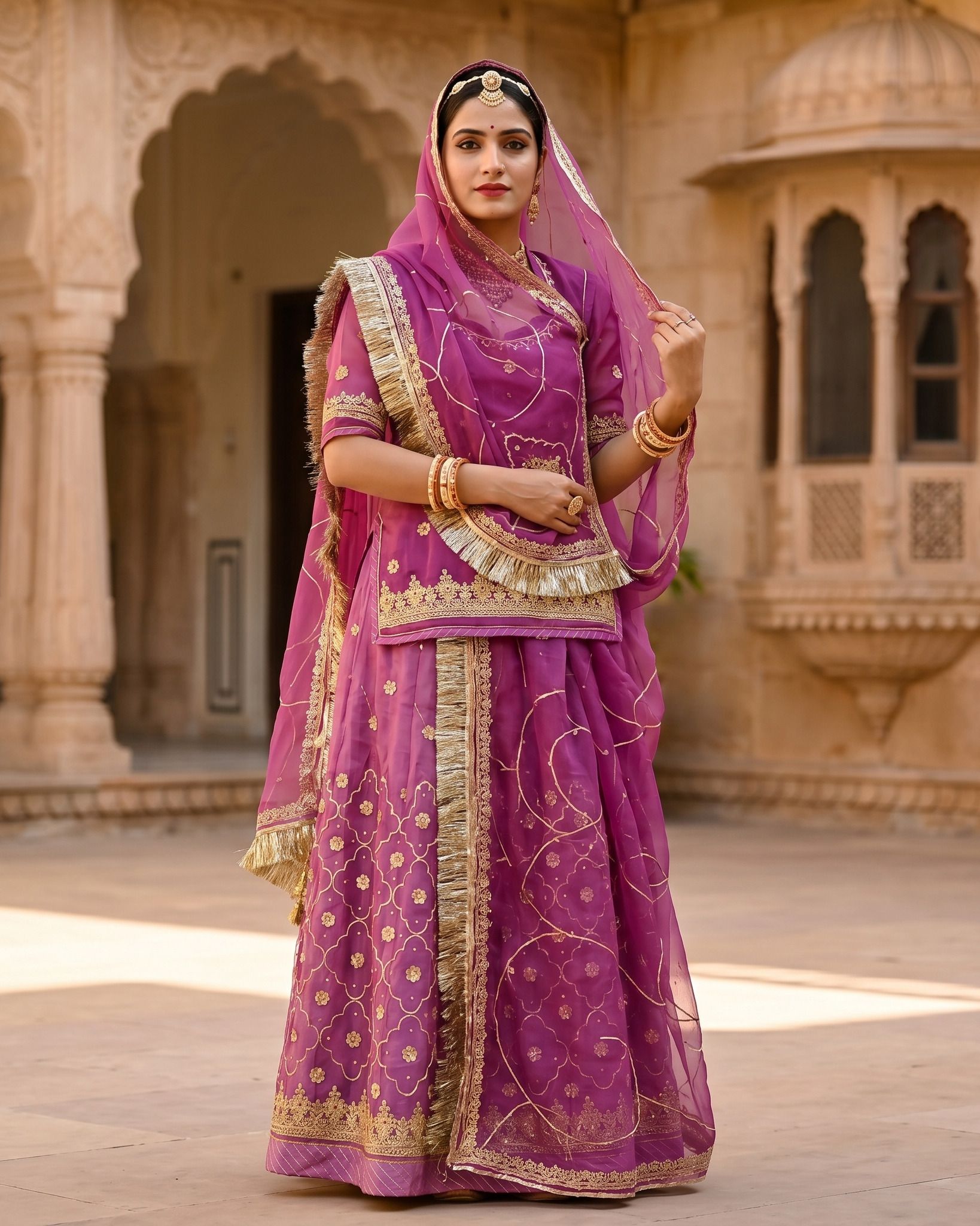 mantushti Embroidered Semi Stitched Rajputi Poshak-picture-38