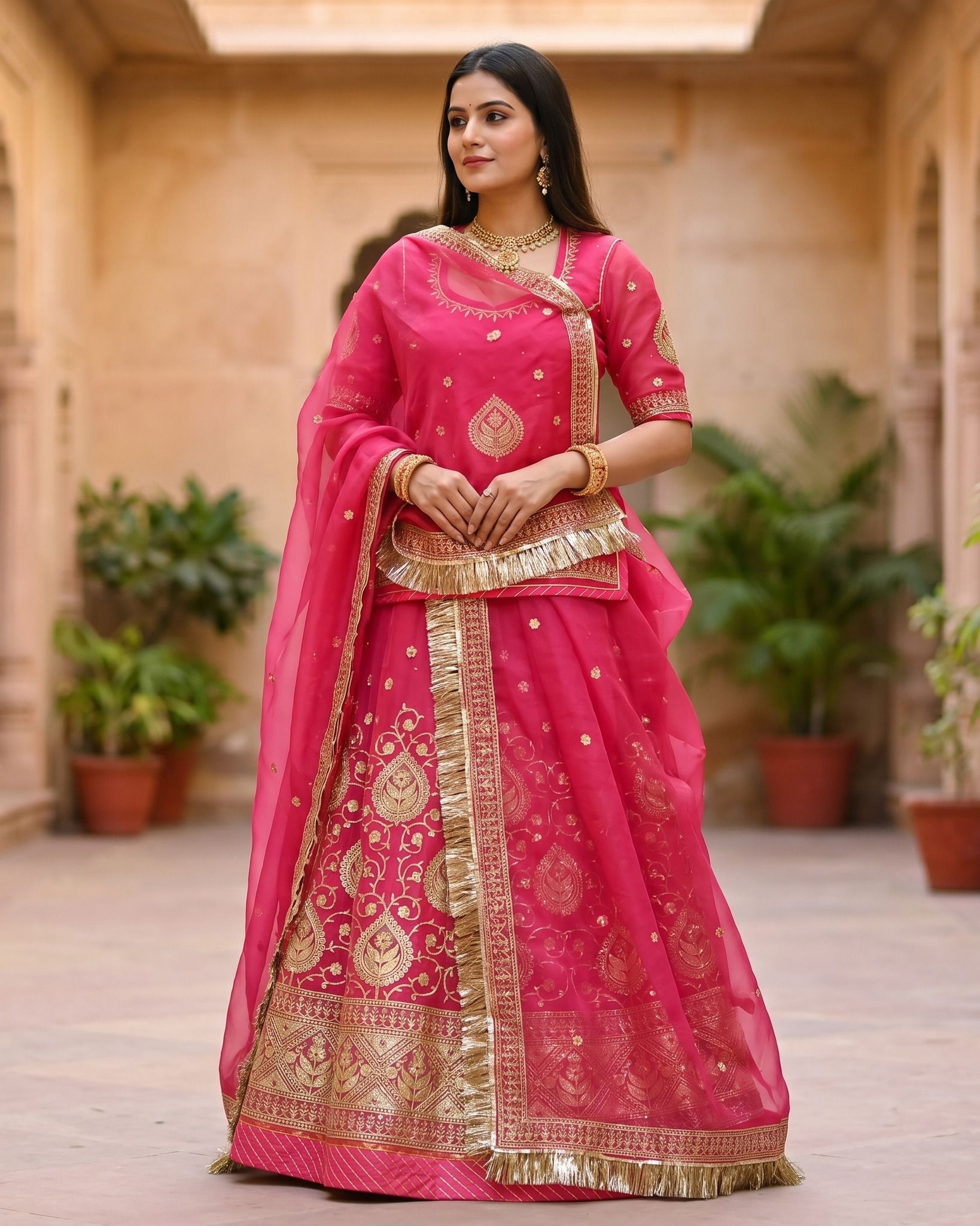 mantushti Embroidered Semi Stitched Rajputi Poshak-picture-22