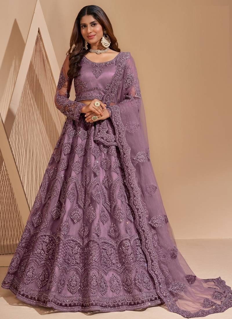 Embroidered Semi Stitched Lehenga Choli