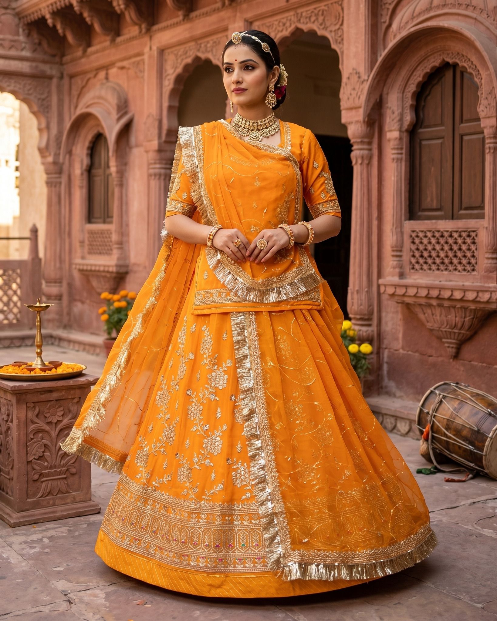 mantushti Embroidered Semi Stitched Rajputi Poshak-picture-19