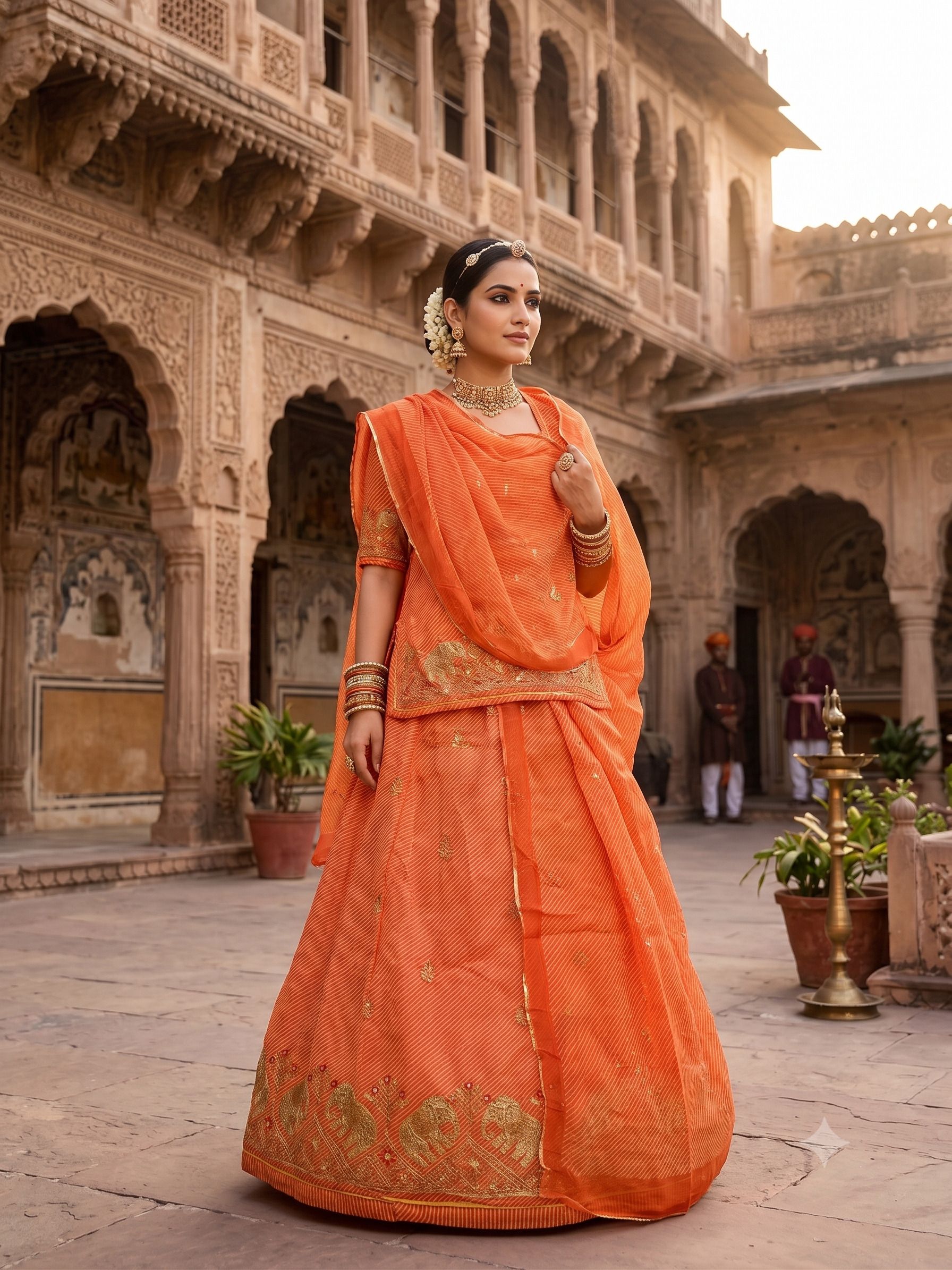 man fashion Embroidered Semi Stitched Lehenga Choli-picture-33