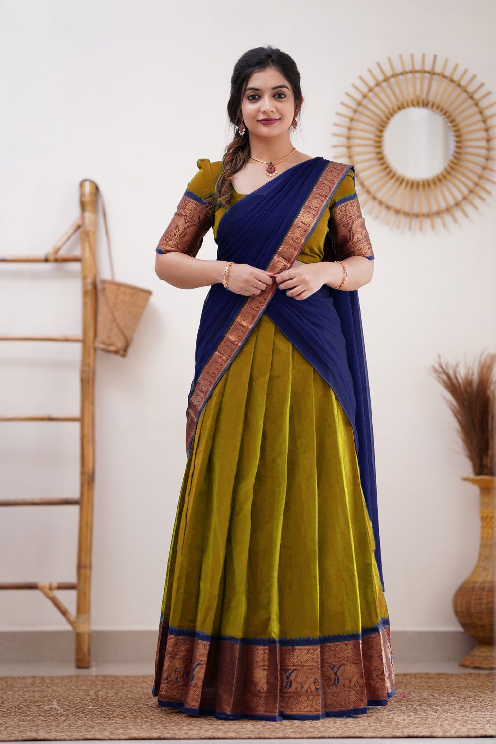 Solid Semi Stitched Lehenga Choli-image-29