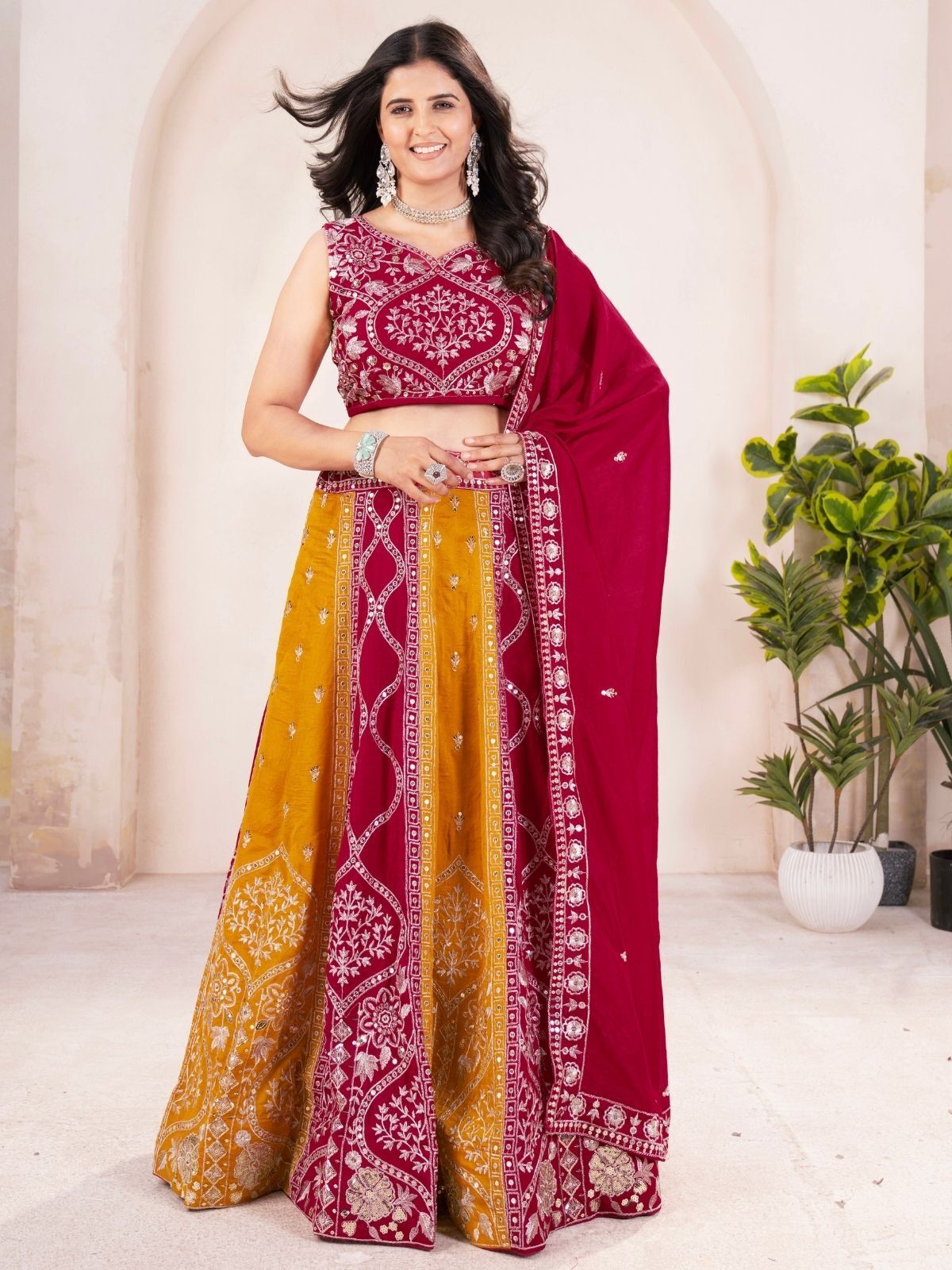 odette Embellished Semi Stitched Lehenga Choli-picture-25