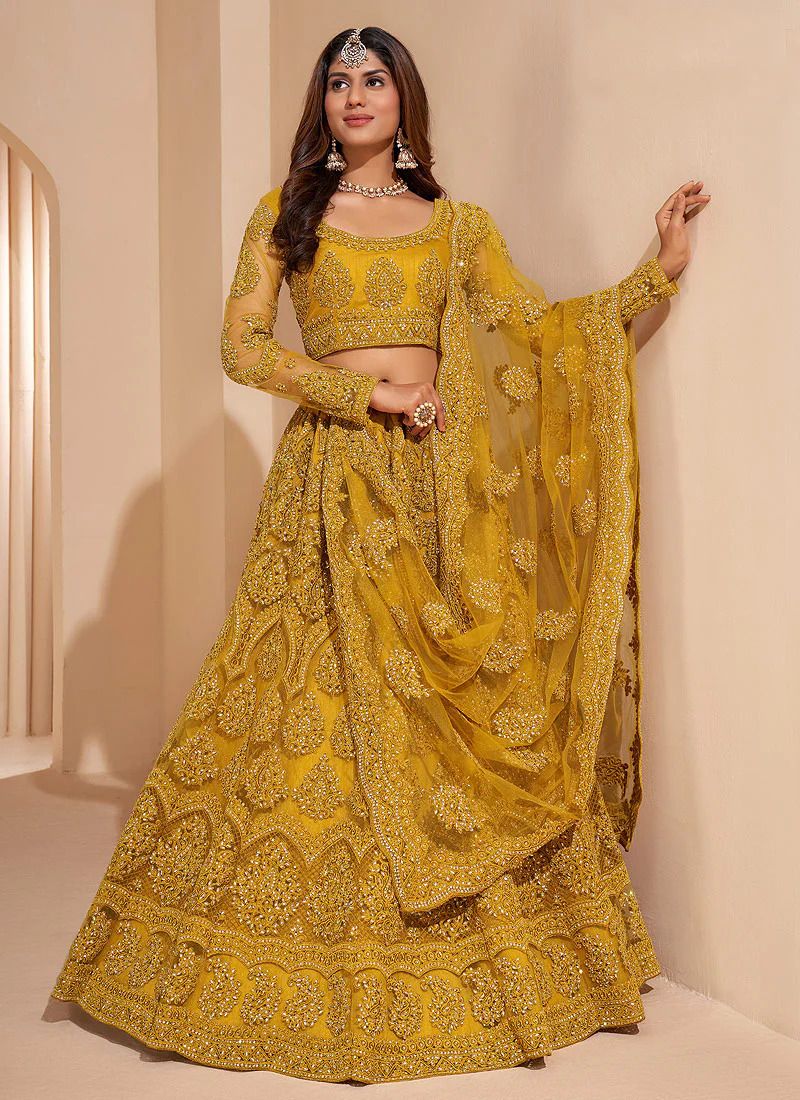 udbhav export Embroidered Semi Stitched Lehenga Choli-picture-24