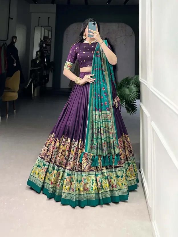nexusforcehub Floral Print Semi Stitched Lehenga Choli-picture-48
