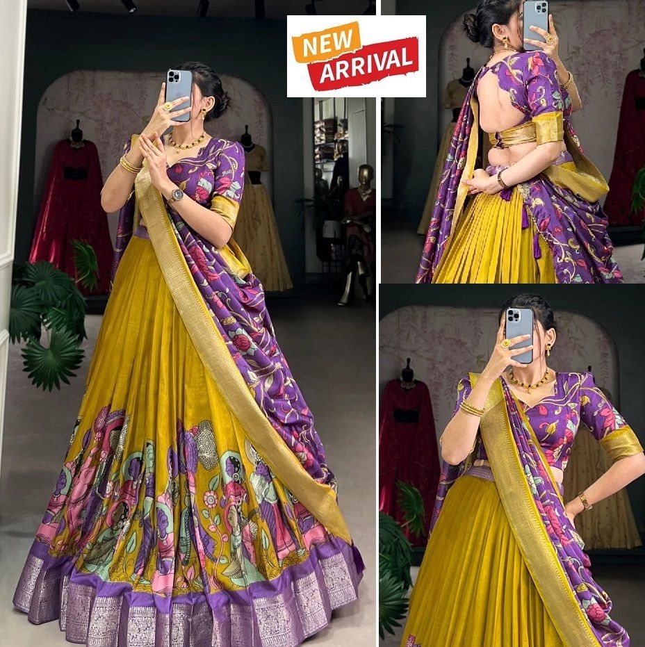 veehaus Printed Semi Stitched Lehenga Choli-picture-36