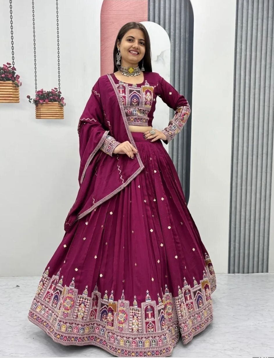 pedr trends Embroidered Semi Stitched Lehenga Choli-picture-22