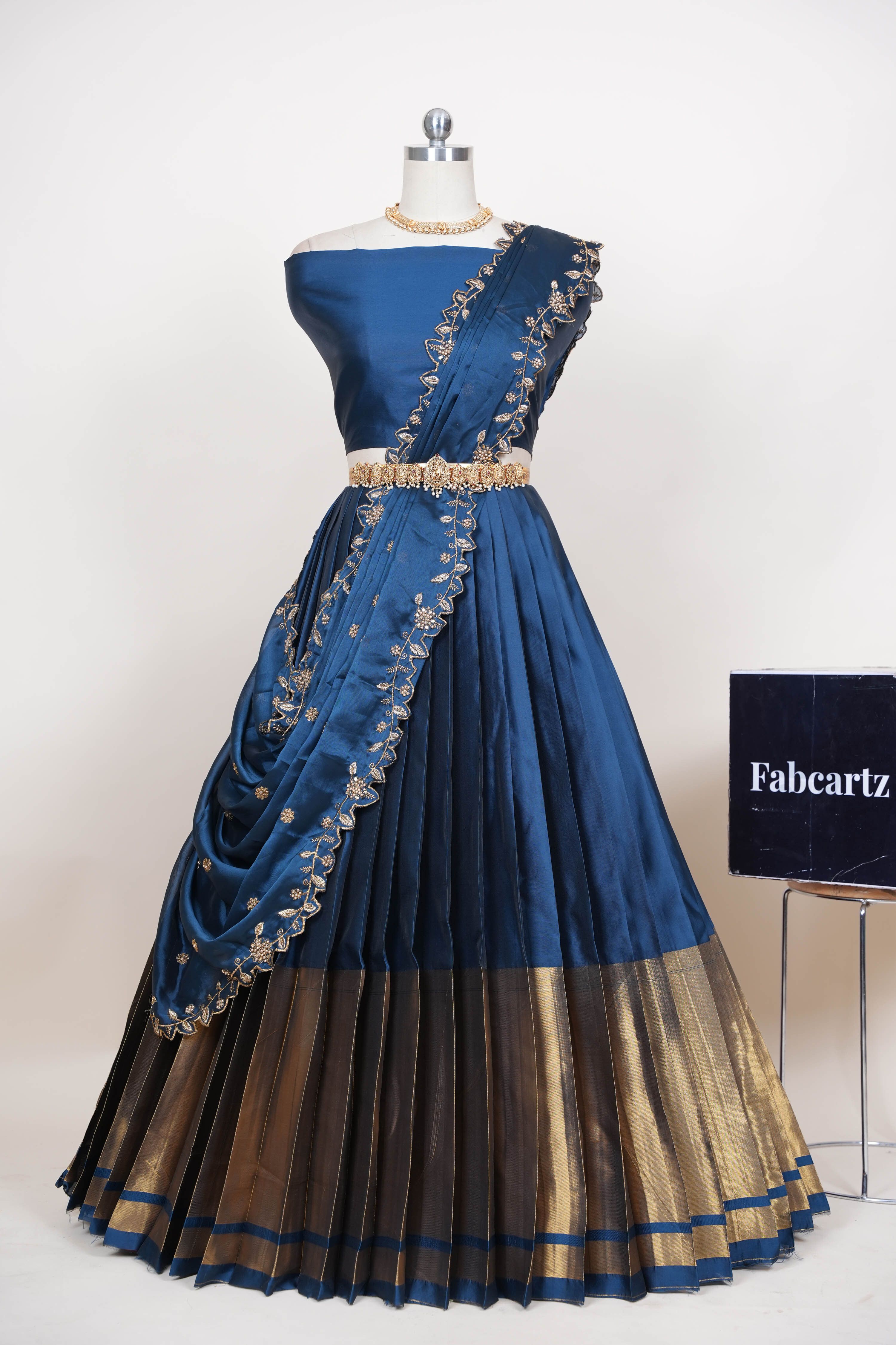fabcartz Self Design Semi Stitched Lehenga Choli-picture-18