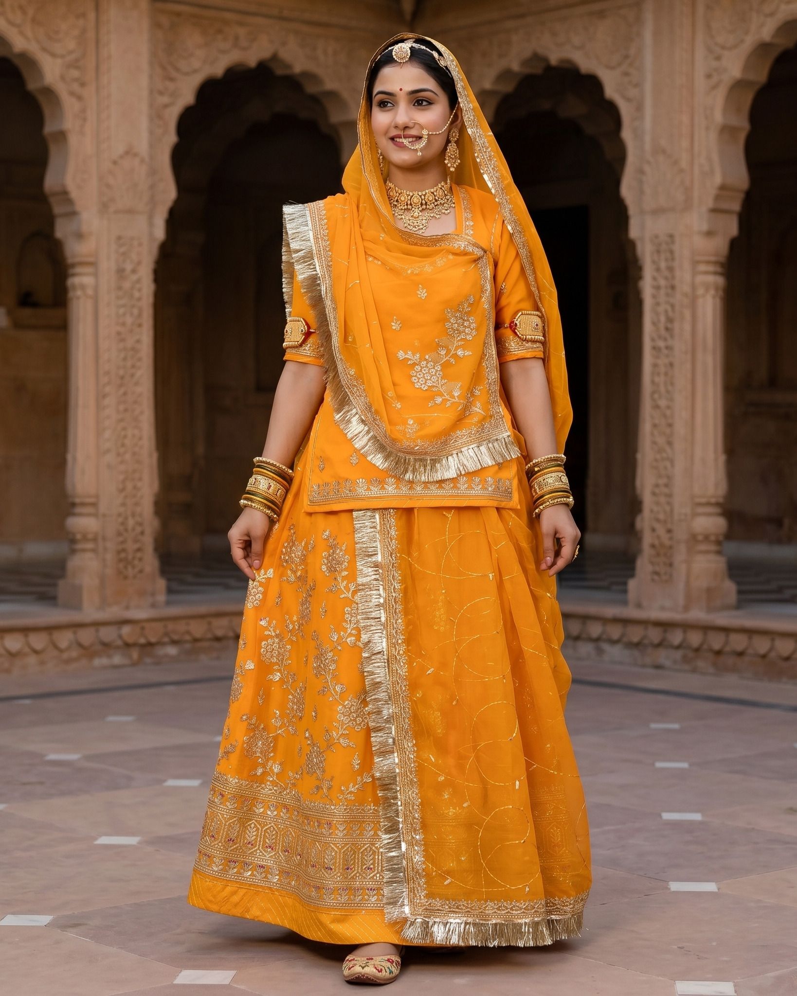 mantushti Embroidered Semi Stitched Rajputi Poshak-picture-36