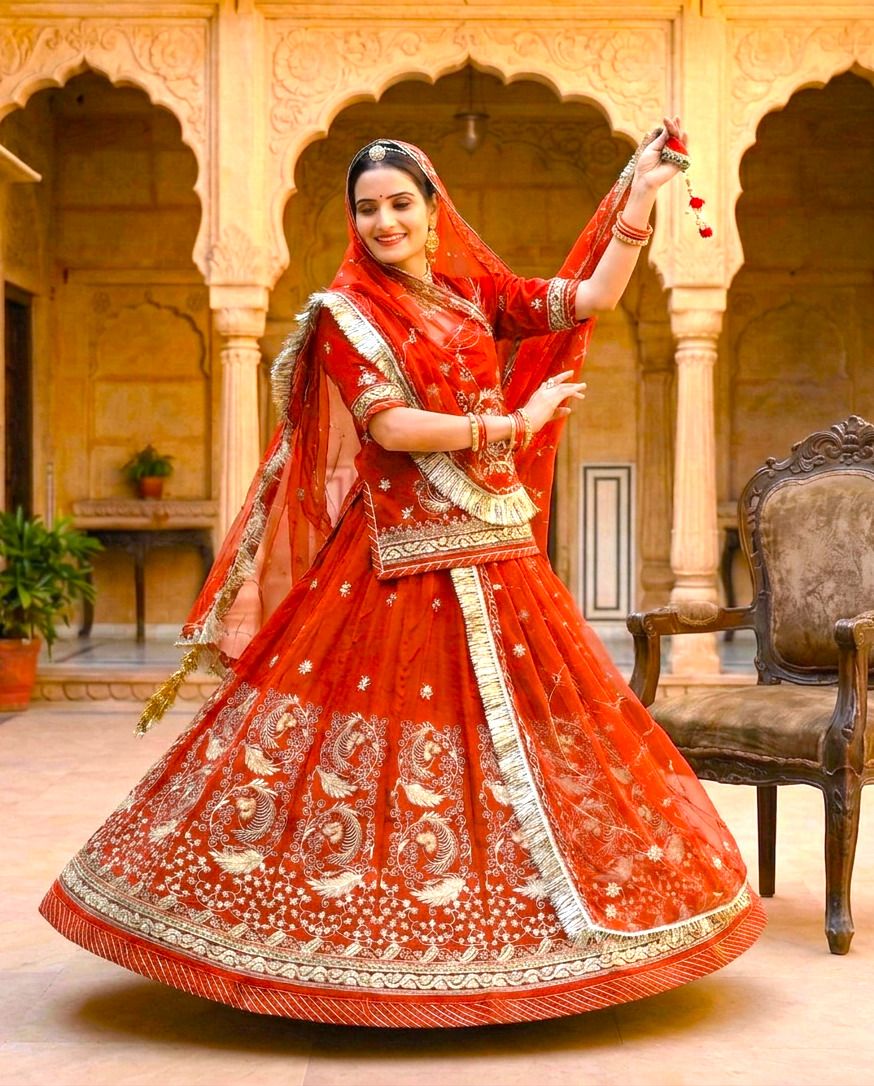 Embroidered Semi Stitched Lehenga Choli-image-45