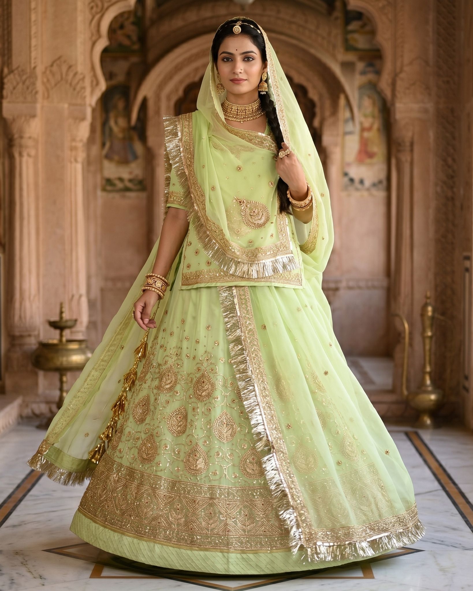 mantushti Embroidered Semi Stitched Rajputi Poshak-picture-29