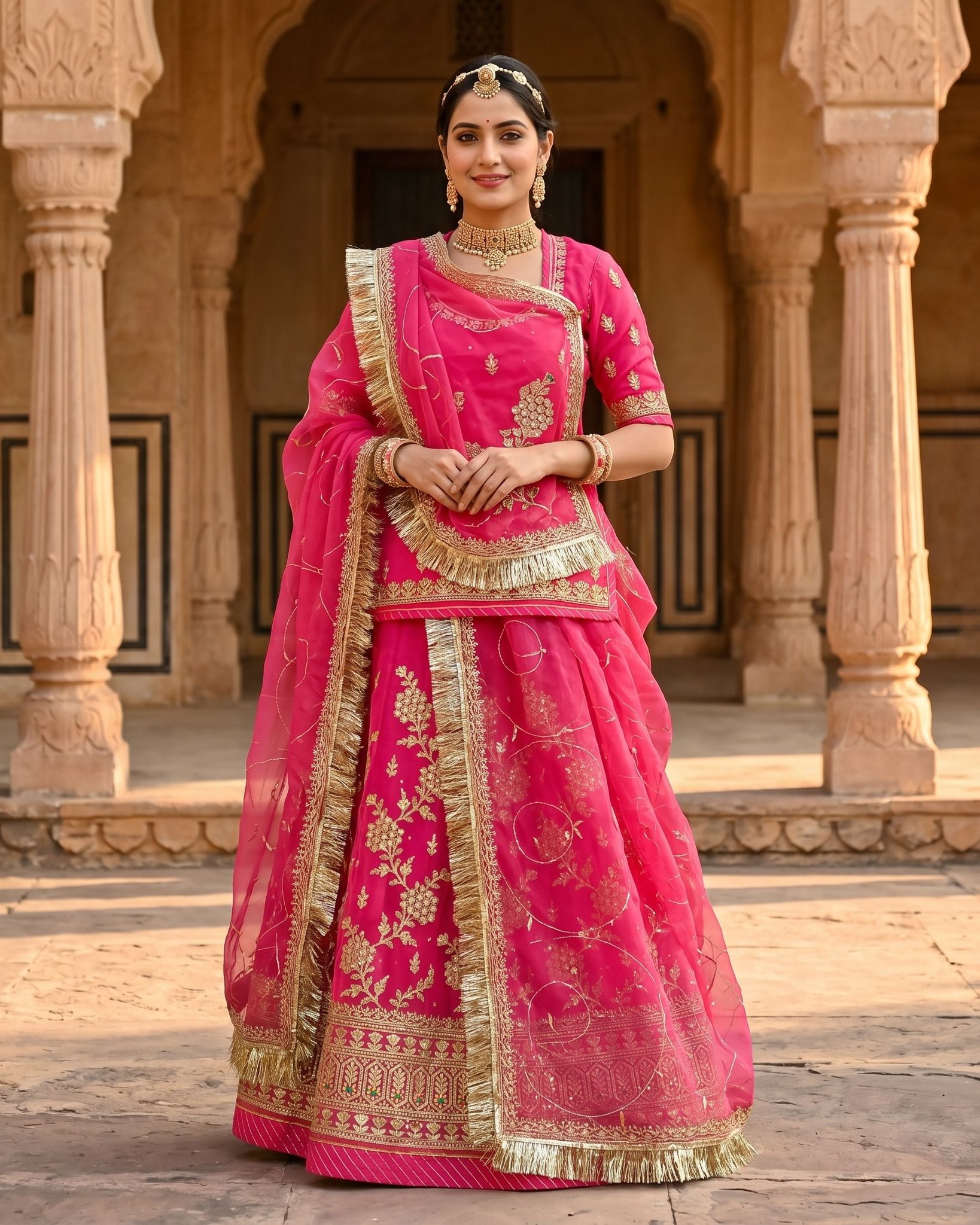 mantushti Embroidered Semi Stitched Rajputi Poshak-picture-36