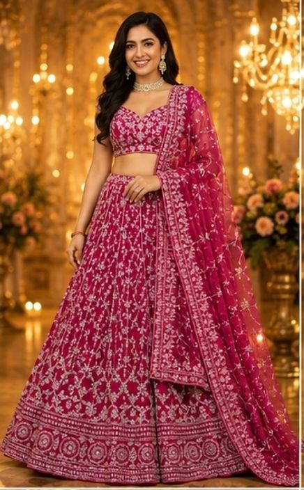 simthy Embroidered Semi Stitched Lehenga Choli-picture-11