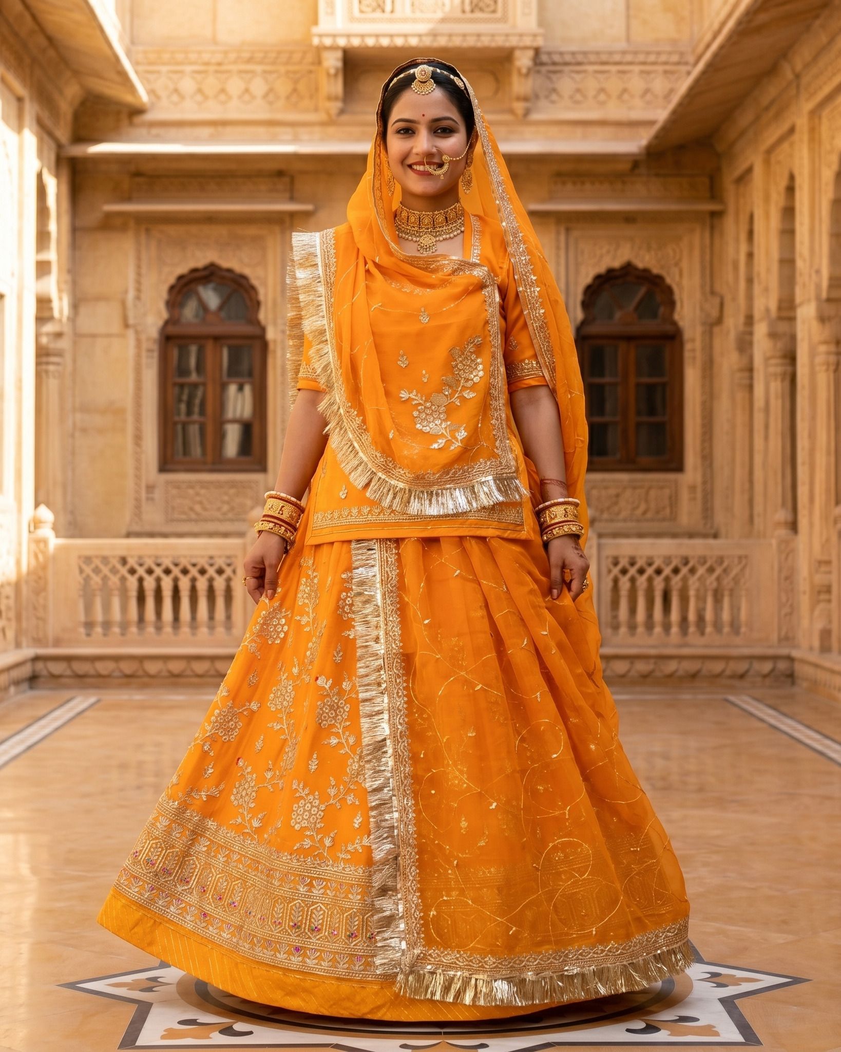 mantushti Embroidered Semi Stitched Rajputi Poshak-picture-24